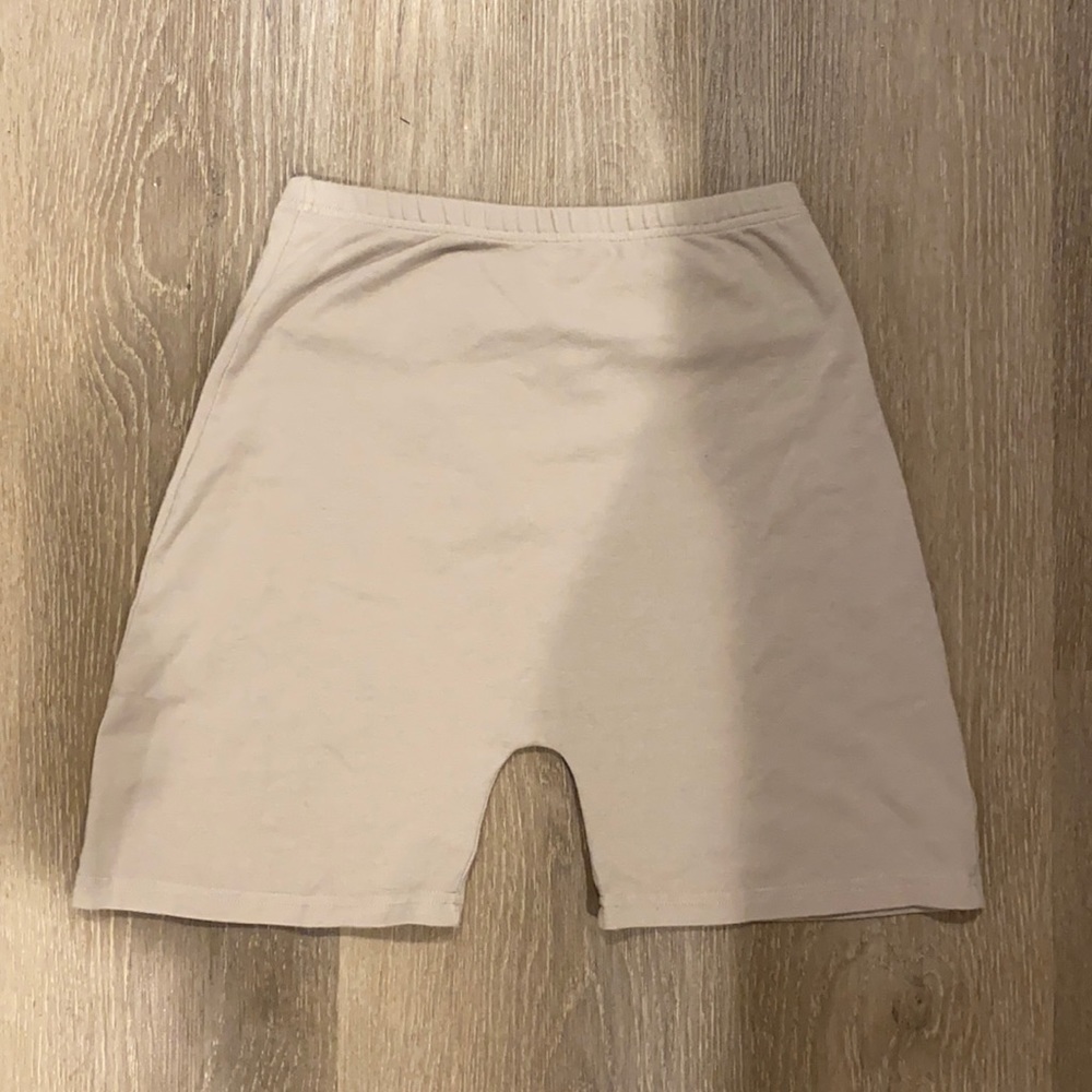 Tan biker shorts